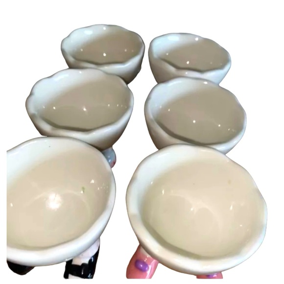 Vintage Ceramic Egg Cups Vintage Set Of 6 - Picture 9 of 9